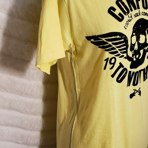 Vintage Calvin Klein Yellow T Shirt Size Large - Picture 3 of 5